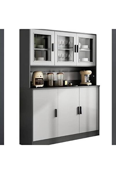 NKX خزانة جانبية كبيرة من الأردواز بتصميم بسيط لغرفة المعيشة أو المطبخ، 120 سم