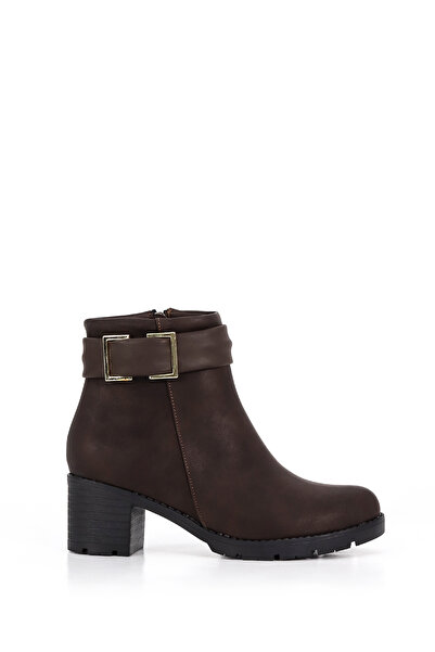 Mamito Ayakkabı Bln 703 Side Buckle Detail Mid Heel Boots