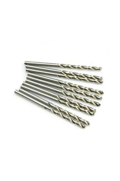 Drill set de biți 10 buc., 6 mm – pentru metal, aluminiu, bronz, fontă, oțel, plastic, lemn, MDF
