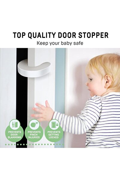 Generic Hononwii 4-Pack Soft Foam Door Stoppers Finger Guards for Child Safety