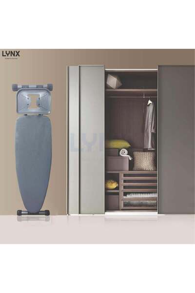 LYNX LY245 Stainless Steel Ironing Board with Retractable Iron Rest
