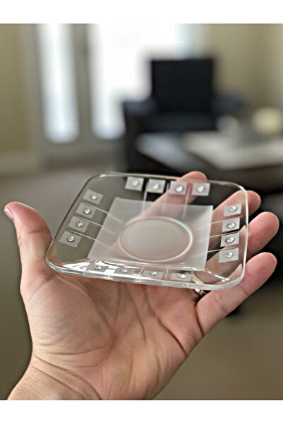 DECOSTYLE Paşabahçe 54261 Square Tea Plate Stony Decorated 6 Pieces