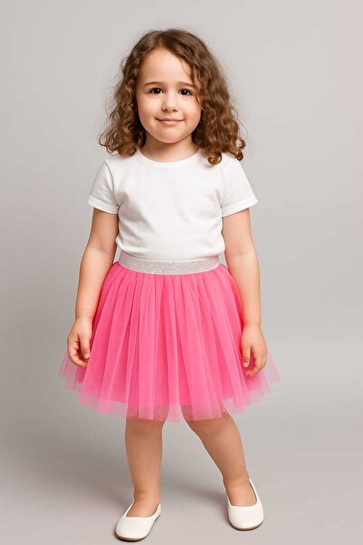neocotton Girl's Lined Tulle Tutu Skirt with Elastic Waist