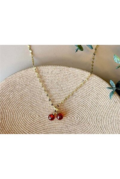 Genel Markalar 14k kiraz uçlu zincir kolye