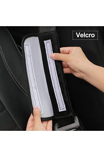 rayyan 2-Pack Soft Universal Car Seat Belt Pads, Black