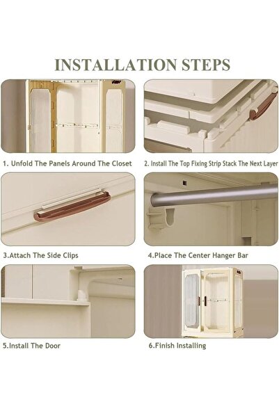 KEKE 2 Layers Stylish Multi-Functional Storage 2 Cabinet & 1 Wardrobe