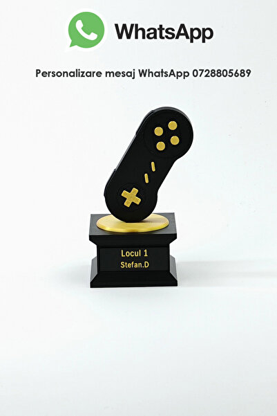 ChillOutlet Personalized Gaming Trophy with Winner's Name 17x9 cm