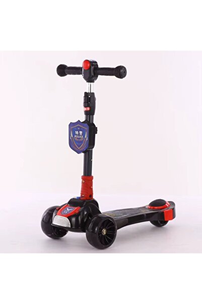 HMF Children's three-wheel scooter with car design – foldable and suitable fo...