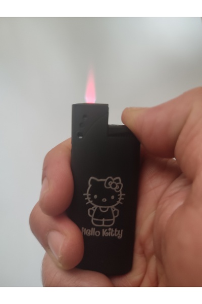 ASYA GIFTS Hello Kitty Pembe Alevli Rüzgar Çakmağı ( Gazlı )
