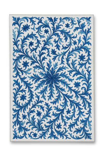 Rugs Modern Halı MOSSO Μπλε Τονισμένο Σχέδιο Φιδιών Υφαντό Χαλί Μοντέρνο Διακ...