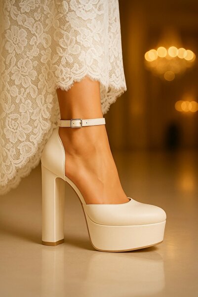 E&L Company 16,5cm Kırık beyaz deri. Muazzam işçilik.