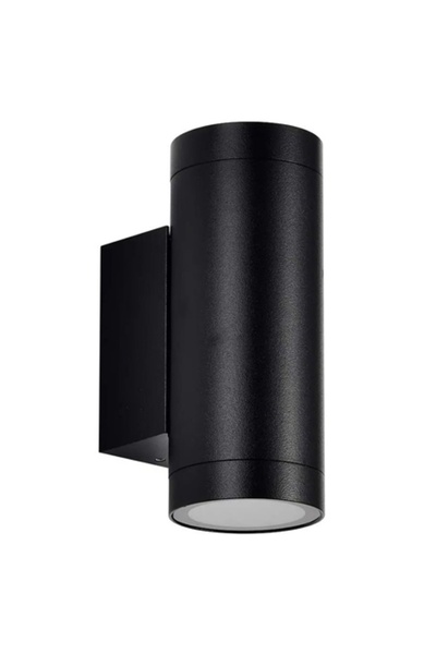 KlaussTech GU10 Στρογγυλό Εξωτερικό Φωτιστικό Τοίχου - Μαύρο