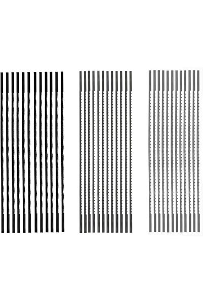 FOXBC 5 Inch Plain End Scroll Saw Blade Set, 36 Pack (28TPI, 12 TPI, 10TPI)