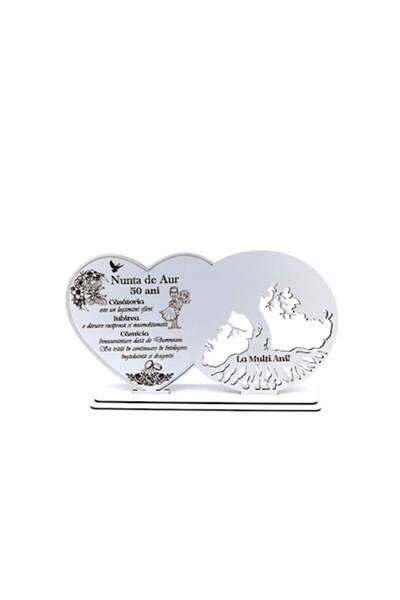 OEM Inimă goală „Pomul Vieții”, personalizată pentru „Nunta de Aur”, bază din...