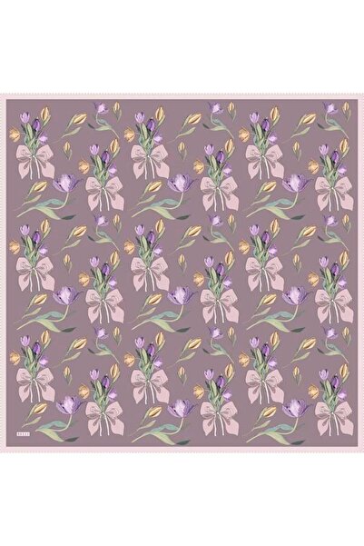 Belli Twill İpek Eşarp - 4037-32 Gül Kurusu