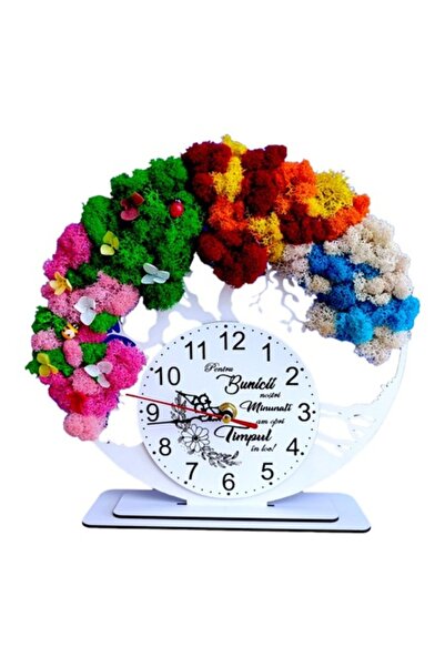 OEM Ceas decorativ Copacul Vieții, personalizat pentru bunici, mușchi stabili...