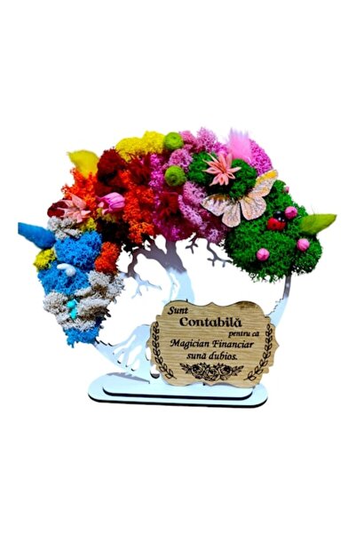 OEM Tablou personalizat Copacul Vieții pentru contabil, decorat cu licheni st...