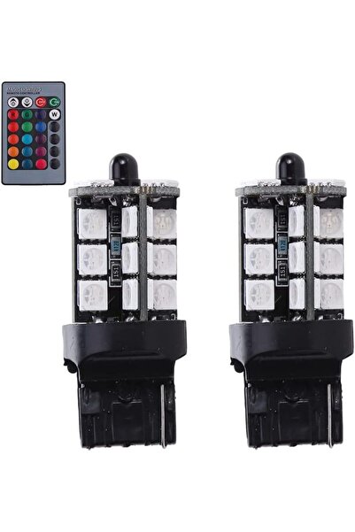 Generic RGB LED 7440 T20 Multi-Color 16-Color White and Red Multi-Color 16-Color Changing Turn Signal Light