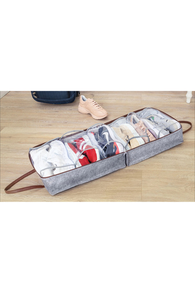 Epilons Leather Handle Shoe Travel Bag 04263