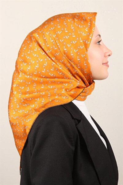Belli Eșarfă din mătase twill - 4001-55 Portocaliu