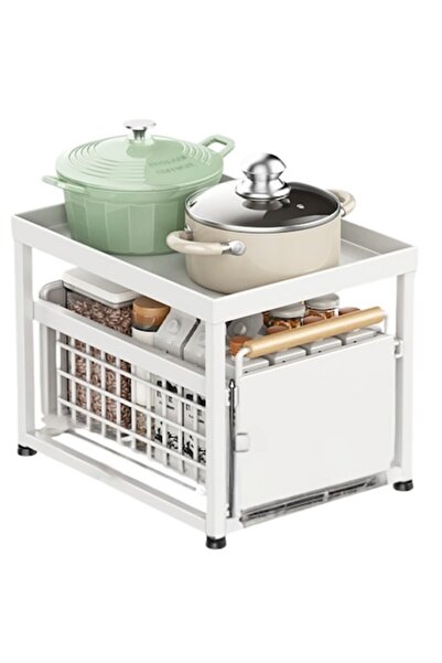 Versatyx Raft universal pentru bucătărie cu 2 sertare și 1 sertar glisant, oț...