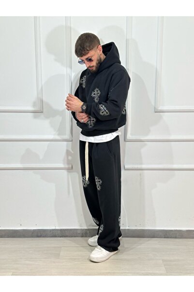 Urban Collection Men's tracksuit with rhinestone cross