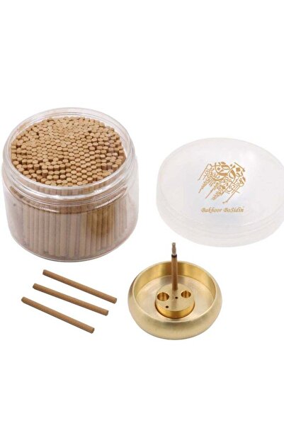 Bakhoor BoSidin أعواد بخور العود الكمبودية 3 مم مع حامل أعواد نحاسي مجاني