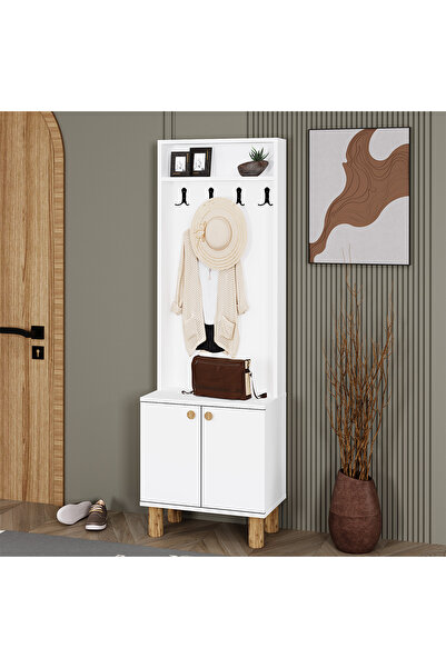 Kalender Dekor İzem-1 Bohem Ayaklı Ayakkabılık Portmanto Vestiyer