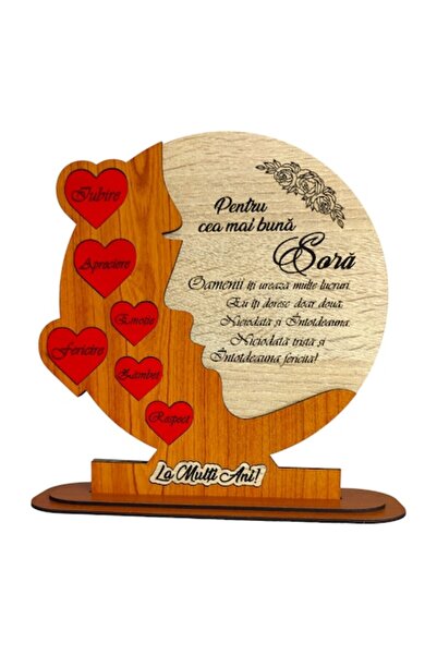 OEM Decorațiune de perete personalizată cu mesaj standard pentru soră, 25 cm,...