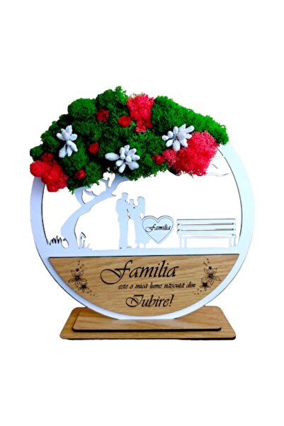 OEM Tablou personalizat cu Arborele Vieții și mesajul „Familia este o lume mi...