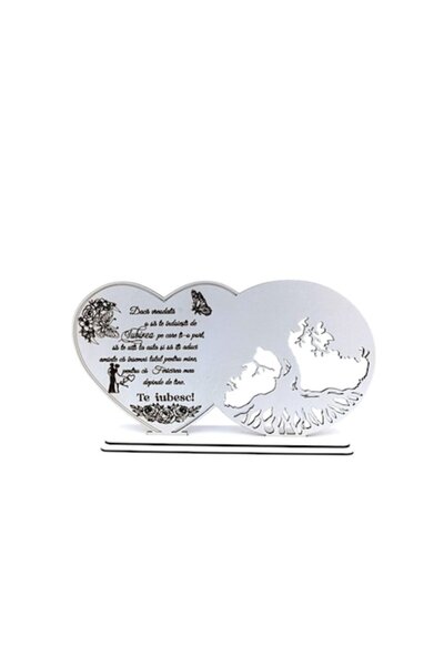 OEM Placă decorativă în formă de inimă „Pomul Vieții”, personalizată cu mesaj...