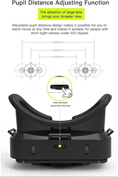 MAKINGTEC سماعة الواقع الافتراضي Shinecon 3D VR من - متوافقة مع iOS وAndroid ...