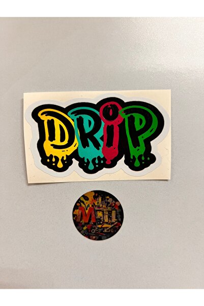 sticker Drip - Car Motorcycle Helmet Laptop Windshield Sticker Printing 10X6.5Cm Hologram