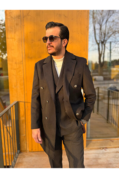 Avni Ceylan Men's Premium Slim Fit Cashmere Coat