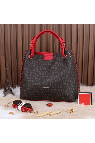 JP POLO Geantă de mână de lux din piele moale, originală Just Polo, pentru fe...