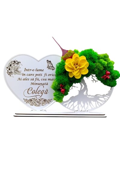 OEM Decorațiune Copacul Vieții cu Suport și Inimă, Cadou Personalizat pentru ...