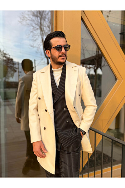 Avni Ceylan Men's Premium Slim Fit Cashmere Coat