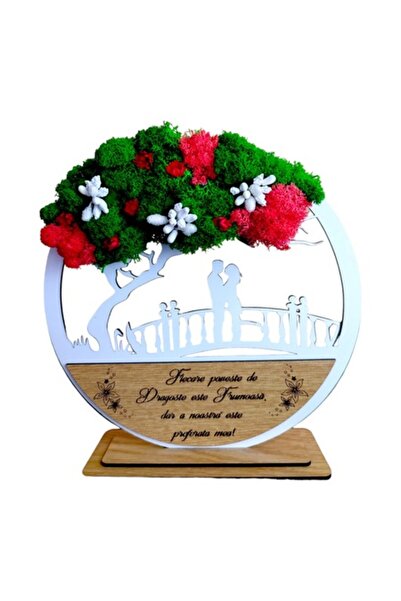 OEM Ramă personalizată „Copacul Vieții” cu mesaj standard, mușchi stabilizat,...