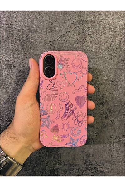 ALYACEPSTORE CASE حافظة آيفون 16 بلس المتوافقة مع نمط الرسم التخطيطي المختلط ...