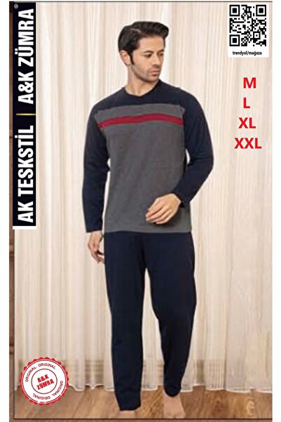 A&K ZÜMRA Combed Cotton Winter Interlock Men's Pajama Set