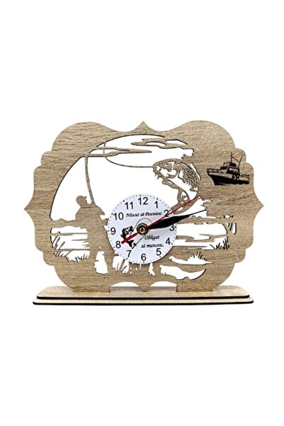 OEM Clock Plaque with Message for Anglers 'Born to Fish, Forced to Work', 28x...