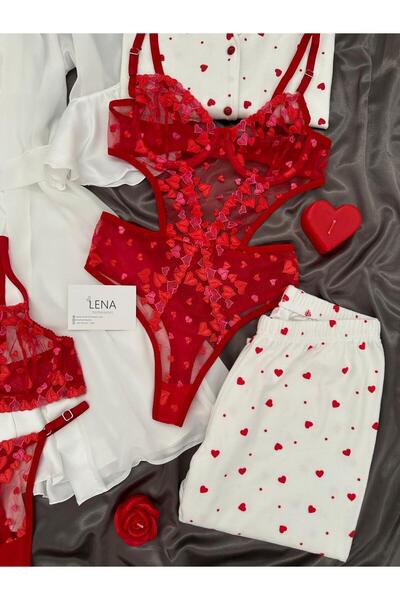 Lena Homewears Desante 7 Piece Giant Nightgown Dressing Gown Pajamas Underwear Dowry Set (Boxed)