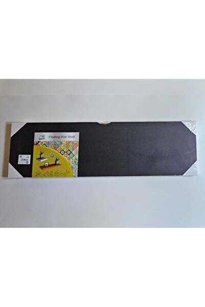 Fs Black wooden wall shelf, 80cm x 23cm