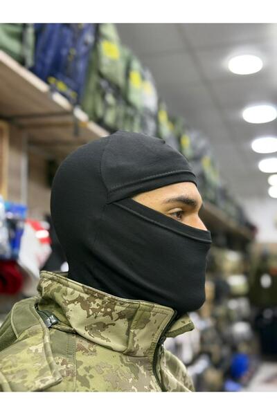 KOMANDO PAZARI SİYAH Renk Termal Balaclava Kar Maskesi - İnce Yapı Nefes Alır...