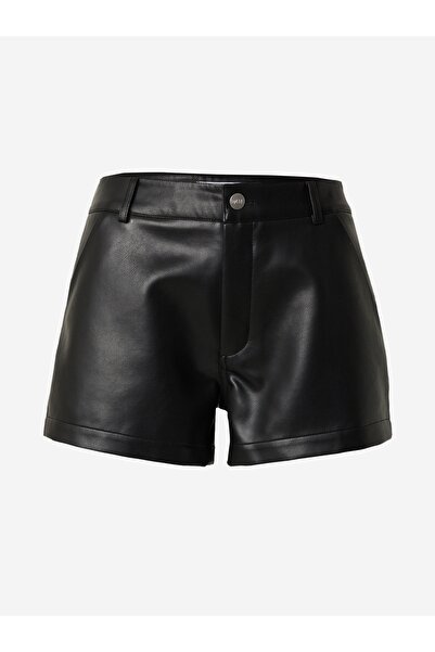 MAMAYAGA Women's Belted Pleated Pocketed Leather Sporty Stylish Casual Shorts