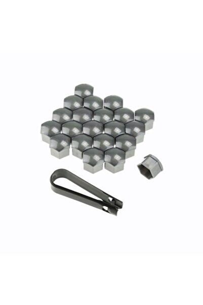 Aftermarket Set de 21 capace pentru piulițe de roată, 17 mm, gri