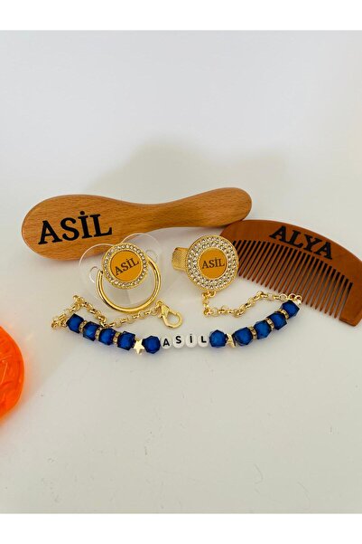 LİFİİ KİŞİYE ÖZEL TASARIMLI İSİMLİ-ŞEFFAF EMZİK-EMZİK ASKISI ZİNCİRİ-BEBEK TA...