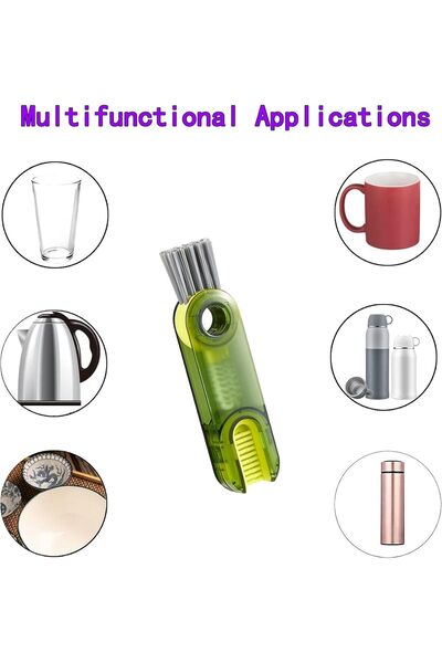 Duomama 3-in-1 Cleaning Brush — Multi-function Tool for Bottles, Baby Bottles, Cups & Lids