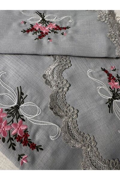 Vinezza Home Collection Machine Etamine Processing Bedroom 3 Piece Coffee Table Cloth, Dowry, Table Cloth