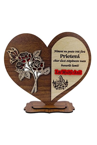 OEM Cadou personalizat pentru prieteni - inimă cu mesaj personalizat – 15 cm,...